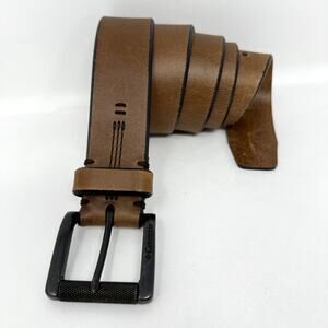 Columbia Mens Dress Belt 38 Brown Leather Belt with Buckle Accessories